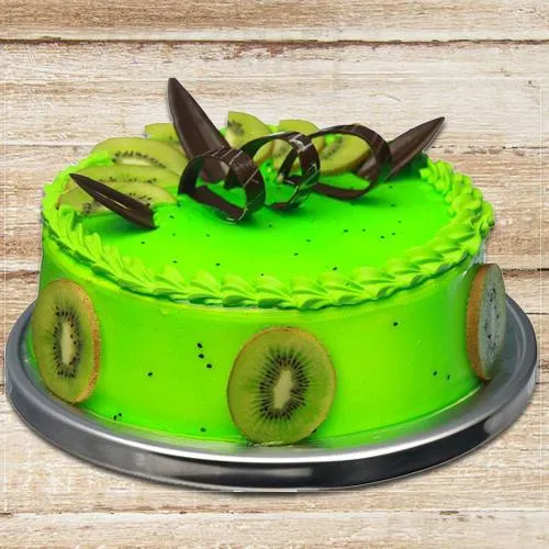 Birthday Cake with Kiwi Toppings