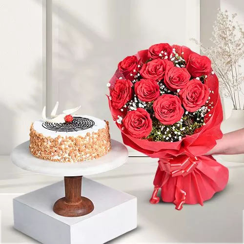 Elegant Roses N Decadent Cake