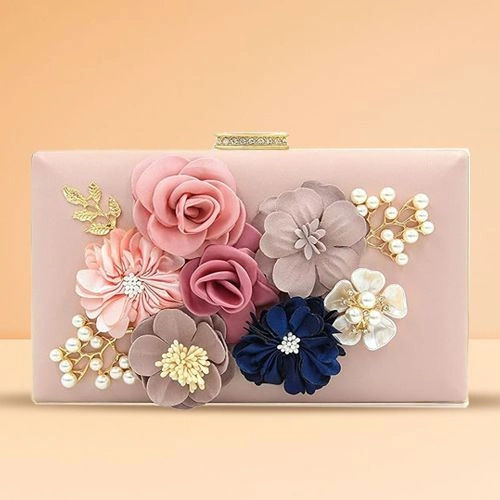 Stylish Floral Evening Clutch for Women