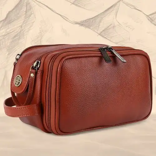 Exclusive Leather Toiletry Travel Kit