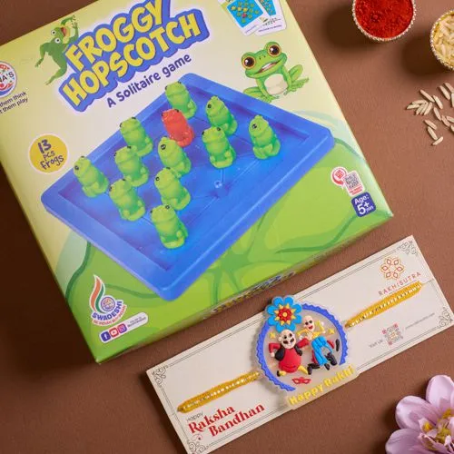 Quirky Motu Patlu Rakhi N Froggy Hopscotch Game Combo