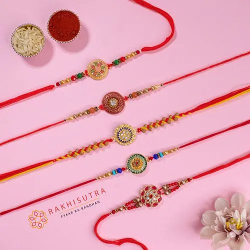 Festive Special Kundan Rakhi Bundle