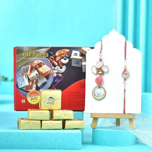 Stylish Rakhi Set with Mewa Bite Treat