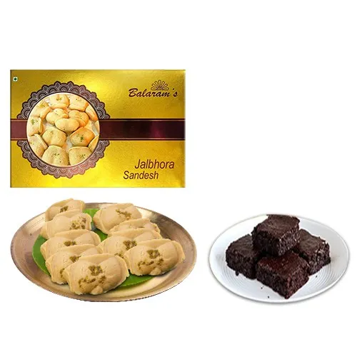 Delectable Jolbhora Sandesh from Balaram Mullick with Brownies