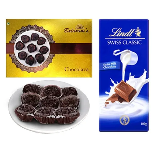 Finest Chocolava from Balaram Mullick N Lindt Excellence Chocolate Combo