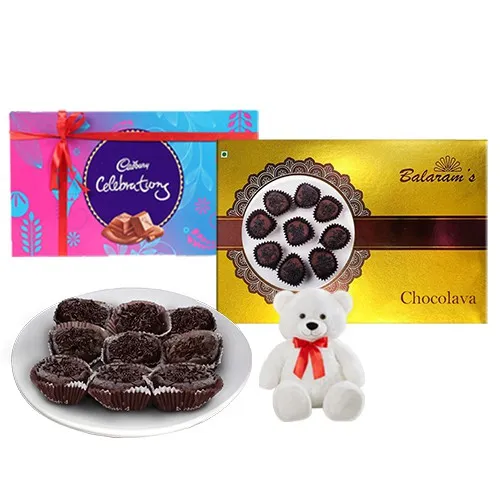 Remarkable combo of Chocolava from Balaram Mullick with Teddy N Cadbury Celebration