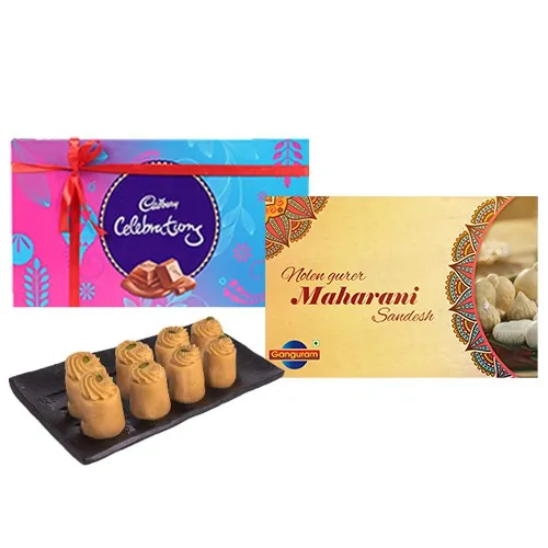 Finest Nolen Gurer Maharani Sandesh from Ganguram with Cadbury Celebration