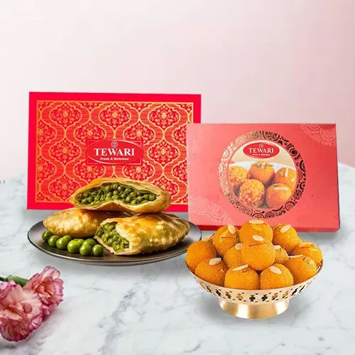 Ghee Laddu and Matar Puff Treat