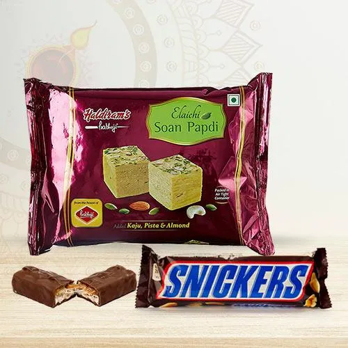 Delectable Combo of Haldirams Soan Papdi N Snickers